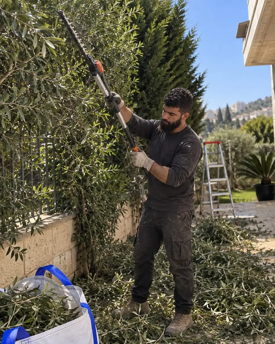 تقليم شجر حد البيت